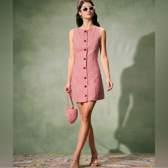 RIHOAS Dresses & Skirts - Rihoas sleeveless red and white gingham dress
